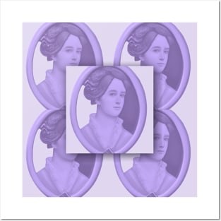 Cameo Overlay Tile Shades of Lavender Posters and Art